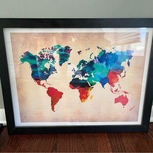 Map of the world, colored print
